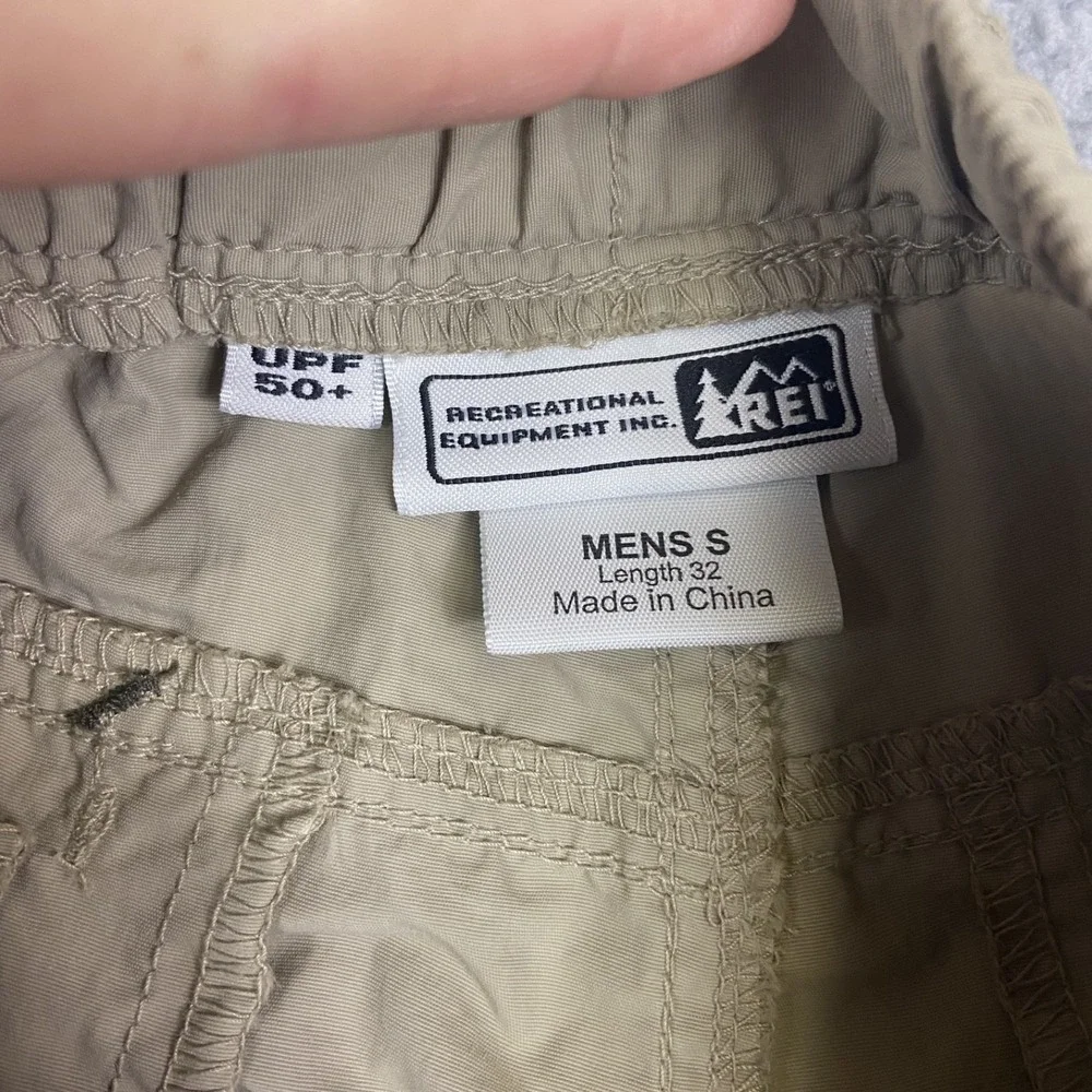 REI Mens Green Nylon Cargo Convertible Hiking Pants UPF 50+ Small 32 Inseam - Picture 5 of 10